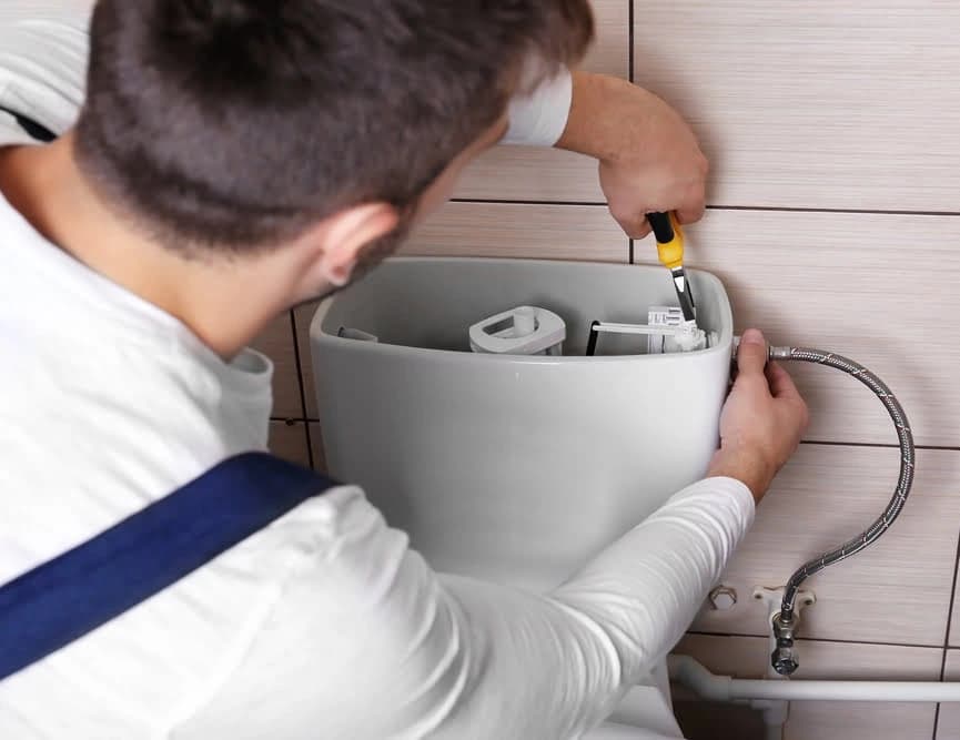 Flush tank repair (external PVC) — Home repairs